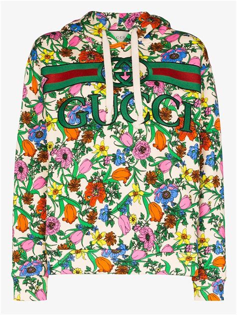 gucci hoodie with flowers|gucci sweatsuit.